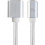 CABLU alimentare si date GEMBIRD, pt. smartphone, USB 2.0 (T) la Lightning (T), 1.8m, premium, conectori auriti, cablu cu impletire din bumbac, argintiu, 