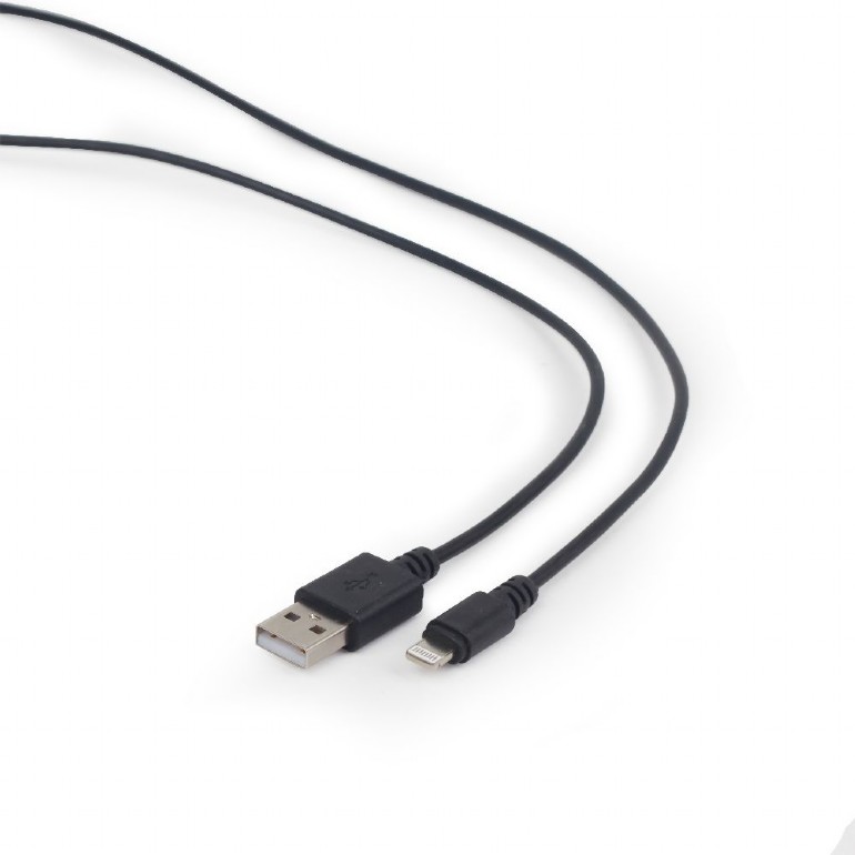 CABLU alimentare si date GEMBIRD, pt. smartphone, USB 2.0 (T) la Lightning (T), 3m, black, 