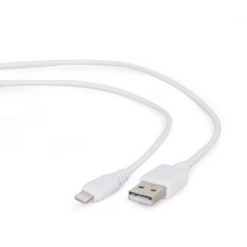 CABLU alimentare si date GEMBIRD, pt. smartphone, USB 2.0 (T) la Lightning (T), 1m, alb, 