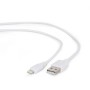CABLU alimentare si date GEMBIRD, pt. smartphone, USB 2.0 (T) la Lightning (T), 1m, alb, 