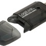 CARD READER extern LOGILINK, interfata USB 2.0, citeste/scrie: SD, MMC, RS-MMC; plastic, negru-transparent 