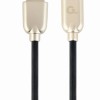 CABLU alimentare si date GEMBIRD, pt. smartphone, USB 2.0 (T) la Lightning (T), 2m, premium, cablu din cauciuc, negru, conectori argintii, 