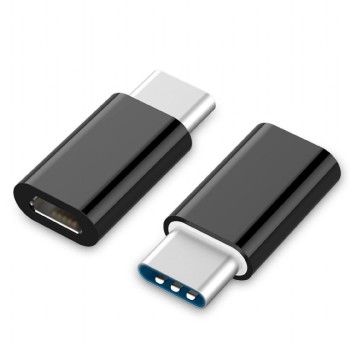 ADAPTOR GEMBIRD, pt. smartphone, USB 2.0, USB Type-C (T) la Micro-USB (M), negru, 