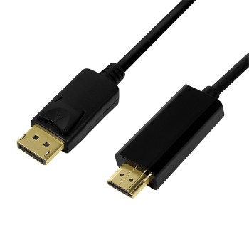 CABLU video LOGILINK, adaptor DisplayPort (T) la HDMI (T), 5m, conectori auriti, rezolutie maxima 4K UHD (3840 x 2160) la 30 Hz, negru, 