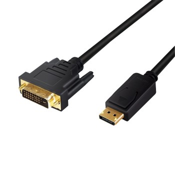 CABLU video LOGILINK, adaptor DisplayPort (T) la DVI-D DL (T), 2m, conectori auriti, rezolutie maxima Full HD (1920 x 1080) la 60Hz, negru, 