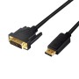 CABLU video LOGILINK, adaptor DisplayPort (T) la DVI-D DL (T), 2m, conectori auriti, rezolutie maxima Full HD (1920 x 1080) la 60Hz, negru, 