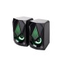 BOXE SPACER Gaming 2.0, RMS:  6W (2 x 3W), control volum, 2 x LED, USB power, black, 