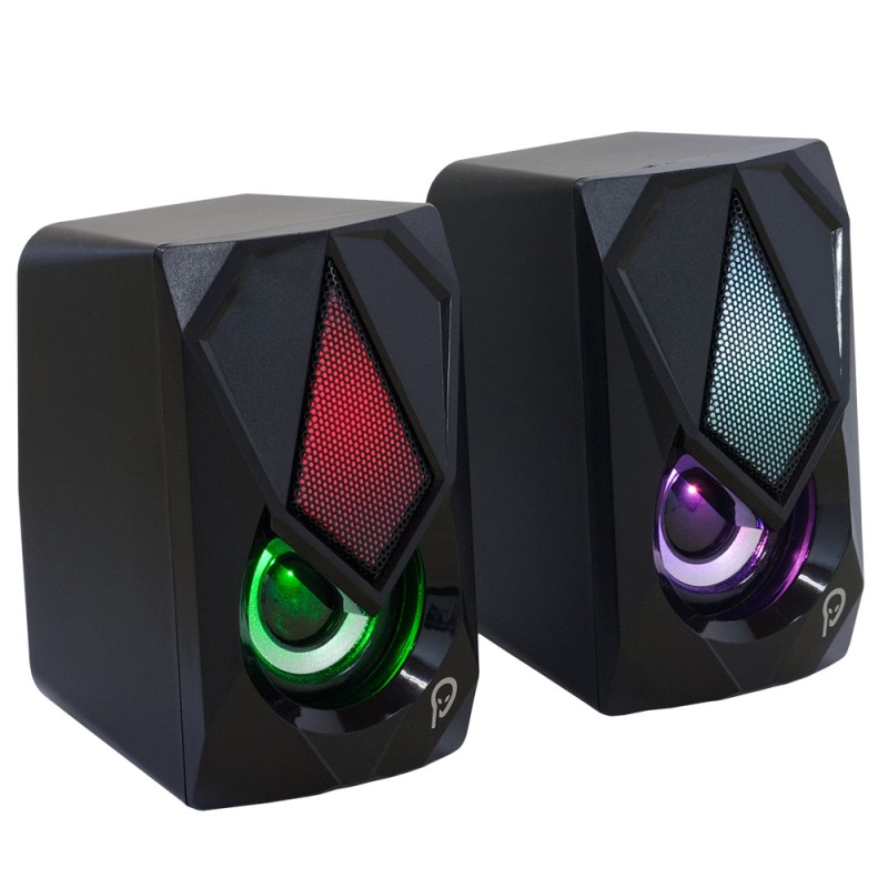 BOXE SPACER Gaming 2.0, RMS:  6W (2 x 3W), control volum, 2 x LED, USB power, black, 