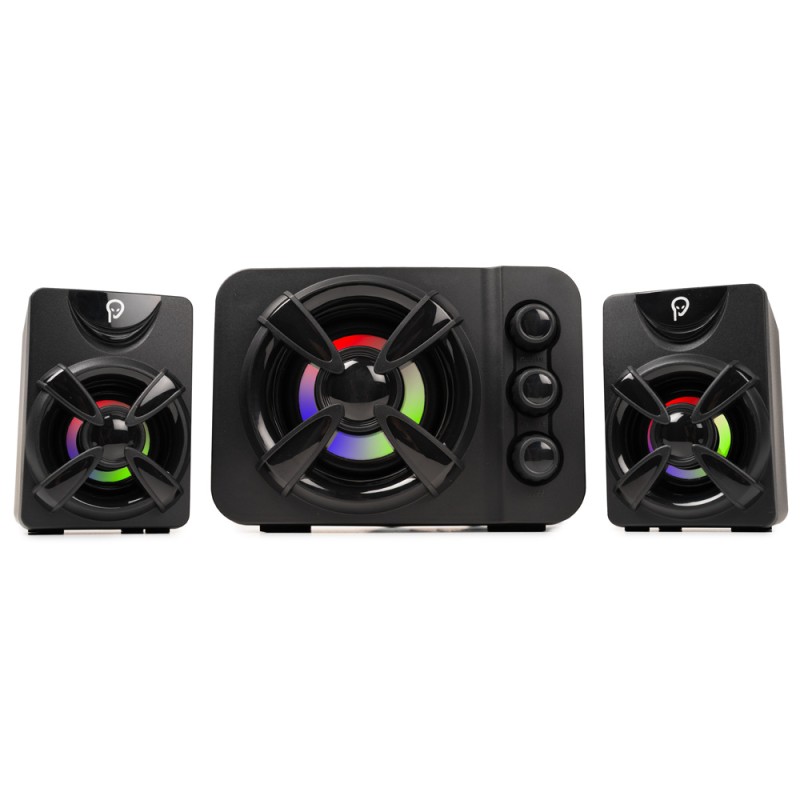 BOXE SPACER Gaming 2.1, RMS: 11W (2 x 3W + 5W), control volum, bass si inalte, subwoofer lemn MDF, 3 x LED, USB power, black, 