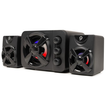 BOXE SPACER Gaming 2.1, RMS: 11W (2 x 3W + 5W), control volum, bass si inalte, subwoofer lemn MDF, 3 x LED, USB power, black, 