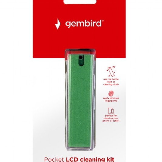 SPRAY curatare cu solutie, GEMBIRD, de buzunar, recomandat pt. curatare telefon, 