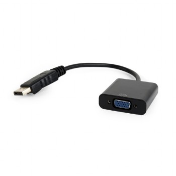 CABLU video GEMBIRD, adaptor DisplayPort (T) la VGA (M), 15cm, rezolutie maxima Full HD (1920 x 1080) la 60Hz, negru, 