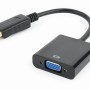 CABLU video GEMBIRD, adaptor DisplayPort (T) la VGA (M), 10cm, rezolutie maxima Full HD (1920 x 1080) la 60Hz, negru, 