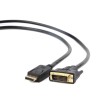 CABLU video GEMBIRD, adaptor DisplayPort (T) la DVI-D DL (T), 1.8m, rezolutie maxima Full HD (1920 x 1080) la 60Hz, negru, 