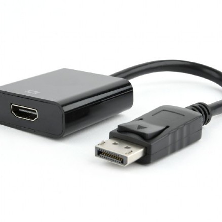 CABLU video GEMBIRD, adaptor DisplayPort (T) la HDMI (M), 10cm, rezolutie maxima Full HD (1920 x 1080) la 60Hz, negru, 