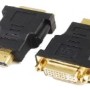 ADAPTOR video GEMBIRD, HDMI (T) la DVI-I DL (M), conectori auriti, black, 