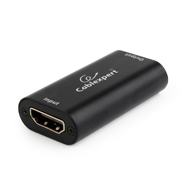 REPEATER semnal GEMBIRD, HDMI (M) la HDMI (M), extindere semnal pana la 40m, negru, 