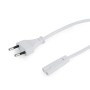 CABLU alimentare GEMBIRD casetofon, 1.8m, intrare Euro plug, iesire C7, bulk, alb, 