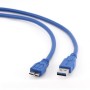 CABLU alimentare si date GEMBIRD, USB 3.0 (T) la Micro-USB 3.0 (T), 0.5m, albastru, 