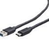 CABLU alimentare si date GEMBIRD, pt. smartphone, USB 3.0 (T) la USB 3.1 Type-C (T), 36W, 3m, negru, 