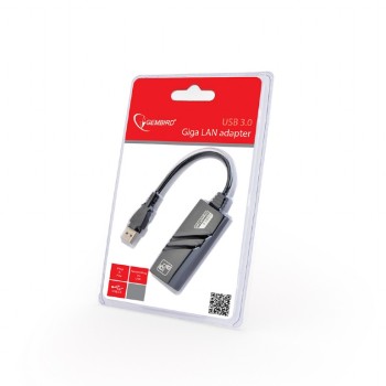ADAPTOR RETEA GEMBIRD , extern, USB 3.0, port RJ-45, 1000 Mbps, 