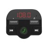 MODULATOR AUTO FM SPACER, Bluetooth 5.0, 2xUSB max. 5V/3.1A, 12V-24V, max. 10-15m, mic max. 0-1m, format MP3/WMA, 206 canale 87.5-108Mhz, USB disk, microSD,  answer/hang up/redial, protectie circuit, black, 