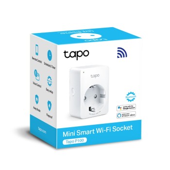 PRIZA inteligenta TP-LINK, Schuko x 1, conectare prin Schuko (T), 10 A, programare prin smartphone, Bluetooth, WiFi, alb 