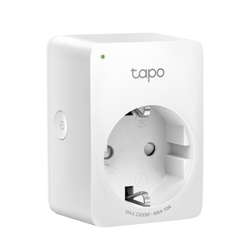 PRIZA inteligenta TP-LINK, Schuko x 1, conectare prin Schuko (T), 10 A, programare prin smartphone, Bluetooth, WiFi, alb 