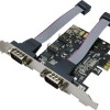 CARD adaptor LOGILINK, PCI-Express la 2 x SERIAL DB9M, 