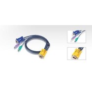 CABLU KVM ATEN, convertor Serial la Video  + PS/2, conector 1: SPHD-15 (T); conector 2: VGA (T), PS/2 x 2, 