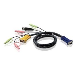 CABLU KVM ATEN convertor Serial- video+ USB, conector tip SPHD-15 (T) | 3.5 mm Jack (T) x 2, 