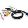 CABLU KVM ATEN convertor Serial- video+ USB, conector tip SPHD-15 (T) | 3.5 mm Jack (T) x 2, 