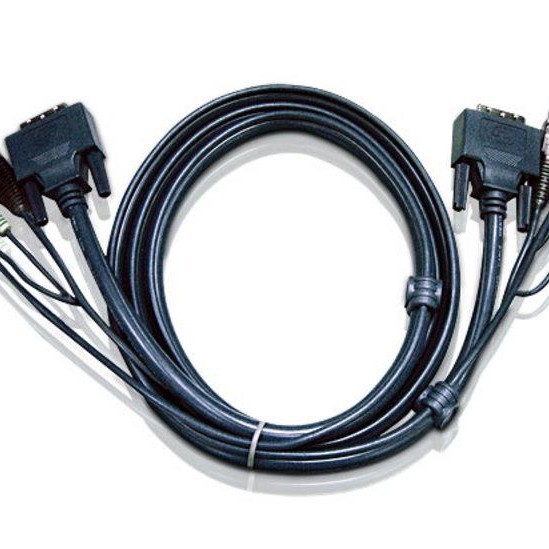 CABLU KVM ATEN cablu 3 in 1, conector tip USB (T) | 3.5 mm Jack (T) x 2 | DVI-D (T), 