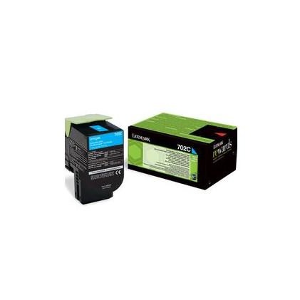 Toner Original Lexmark Cyan, 70C20CE, pentru CS510|CS410|CS310, 1K, (timbru verde 1.2 lei) , 