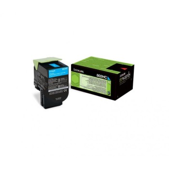 Toner Original Lexmark Cyan, 80C2HCE, pentru CX410|CX510, 3K, (timbru verde 1.2 lei) , 