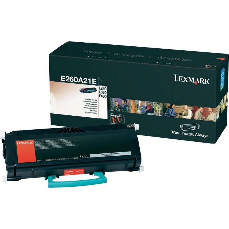Toner Original Lexmark Black, E260A31E, pentru E260|E360|E460|E462, 3K, (timbru verde 1.2 lei) , 