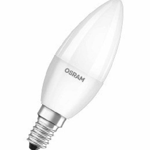 BEC LED Osram, soclu E14, putere 5.5W, forma lumanare, lumina alb rece, alimentare 220 - 240 V, 
