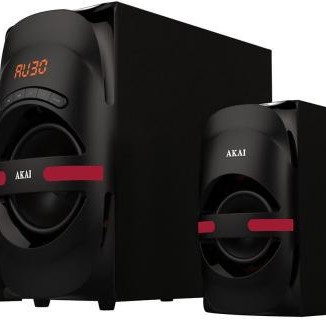 BOXE PC AKAI, 5.1, RMS 5 x 12 W, Bluetooth, cu fir, telecomanda wireless, conector Bluetooth, alimentare 220V, Jack 3.5mm, USB, negru, 