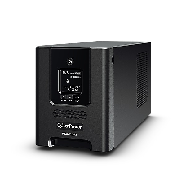 UPS CYBER POWER Line Int. cu sin. pura, cu management, Tower, LCD, 2200VA/1980W, AVR, 9x IEC, baterie 4x 12V/9Ah, incarcare pana la 8h, USB, RS232, slot SNMP, APFC, EPO, hot-swapp, tehn. GreenPower, 