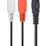 CABLU audio GEMBIRD stereo (3.5 mm jack la 2 x RCA), 1.5m 