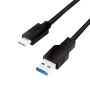 CABLU alimentare si date LOGILINK, pt. smartphone, USB 3.2, USB Type-A (T) la USB Type-C (T), 0.15m, negru, 