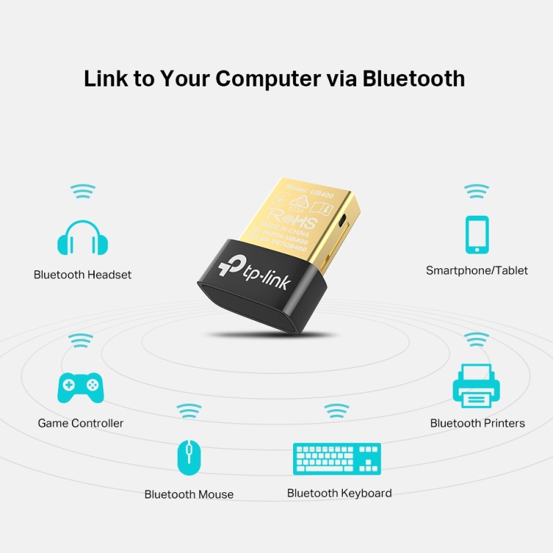 ADAPTOARE  Bluetooth TP-Link, conectare prin USB 2.0, distanta 10 m (pana la), Bluetooth v4.0, antena interna, 