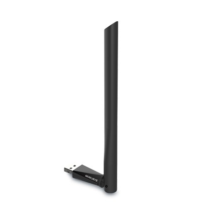 ADAPTOR RETEA MERCUSYS , extern wireless 2.4 GHz | 5 GHz, USB 2.0, port, 650 Mbps, antena externa x 1, 