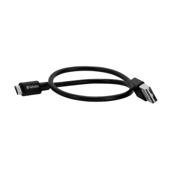 CABLU alimentare si date VERBATIM, pt. smartphone, USB 2.0 (T) la Micro-USB 2.0 (T), 1m, premium, cablu metalic, negru, 