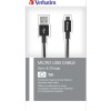 CABLU alimentare si date VERBATIM, pt. smartphone, USB 2.0 (T) la Micro-USB 2.0 (T), 1m, premium, cablu metalic, negru, 