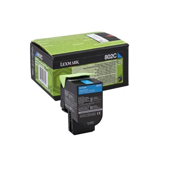 Toner Original Lexmark Cyan, 80C20CE, pentru CX310|CX410|CX510, 1K, (timbru verde 1.2 lei) , 