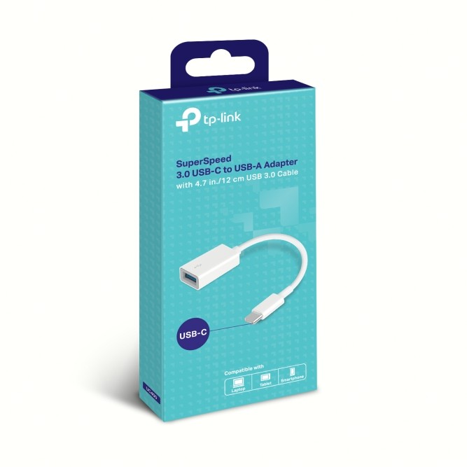 CABLU ADAPTOR TP-Link, USB Type-C(T) to USB 3.0(M), 10cm, alb 