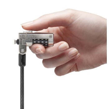 CABLU securitate KENSINGTON pt. notebook slot Wedge,cifru cu patru discuri,conectare directa,1.8m,cablu otel carbon,permite pivotare si rotire cablu, 