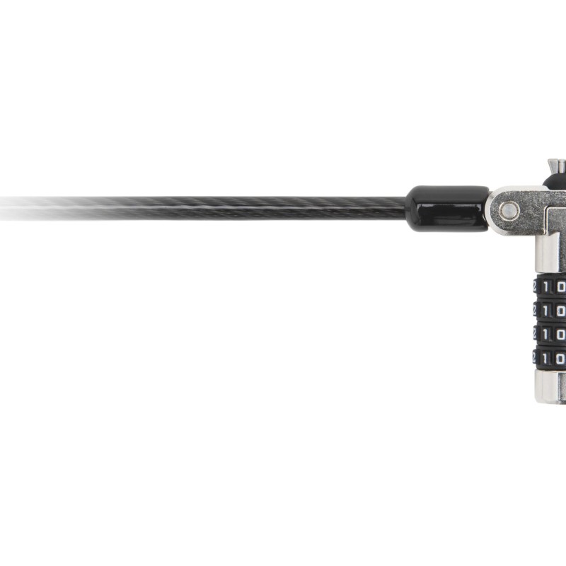 CABLU securitate KENSINGTON pt. notebook slot Wedge,cifru cu patru discuri,conectare directa,1.8m,cablu otel carbon,permite pivotare si rotire cablu, 