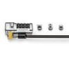 CABLU securitate KENSINGTON pt. notebook 3-in-1 slot standard/Nano/Wedge,cifru cu 4 discuri,one-click,1.8m,cablu otel carbon,permite pivotare si rot,